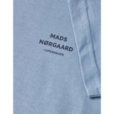 Mads Nørgaard Faded Denim Printed Logo Thorlino Tee