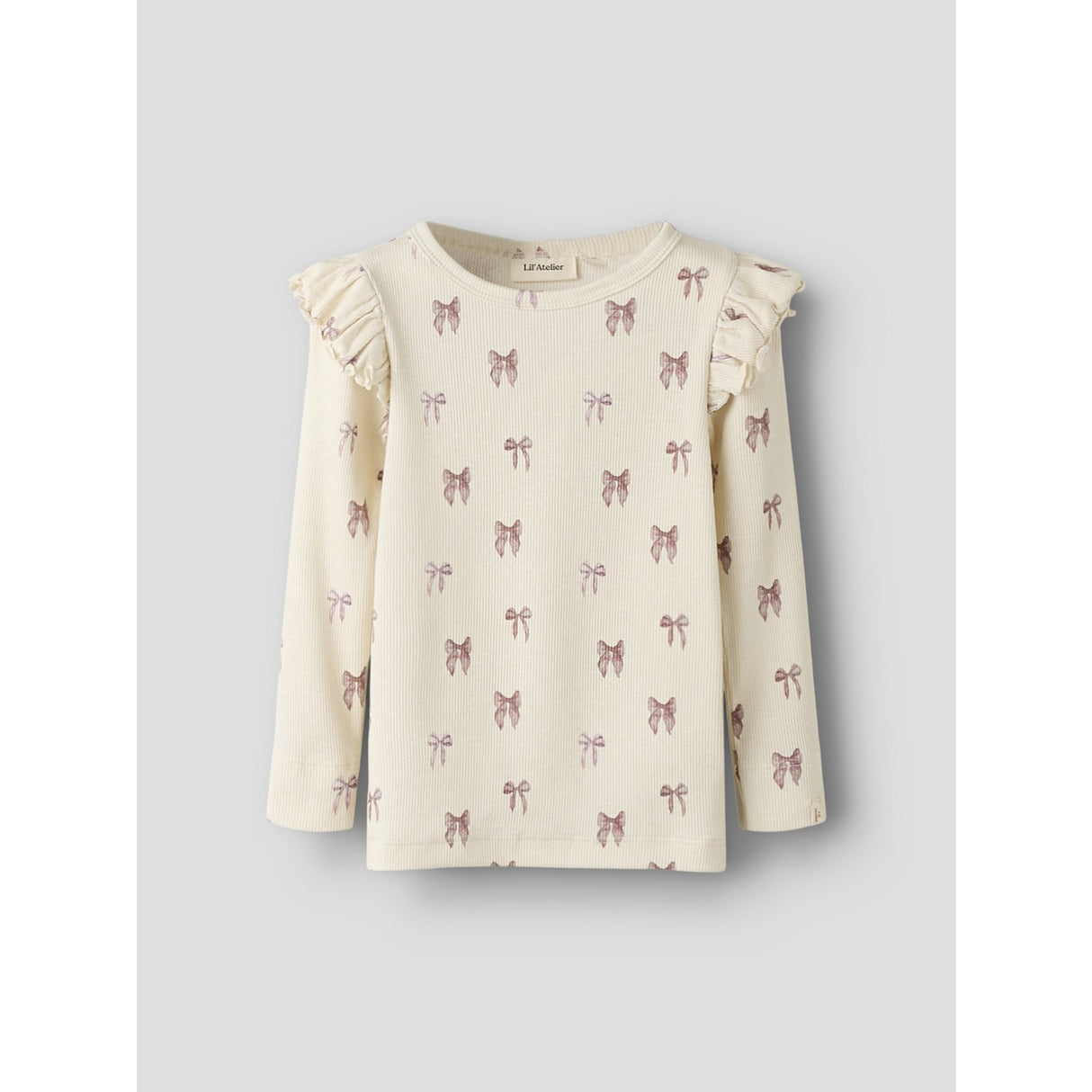 Lil'Atelier Turtledove Bow Nmfgavo Eko Ls Slim Topp Lil Noos