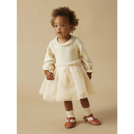 Lil'Atelier Pistachio Shell Nbfsarina Ls Stickad Body Klänning Lil