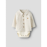 Lil'Atelier Turtledove Sepia Tint Nbmfelixo Ls Body Skjorta Lil