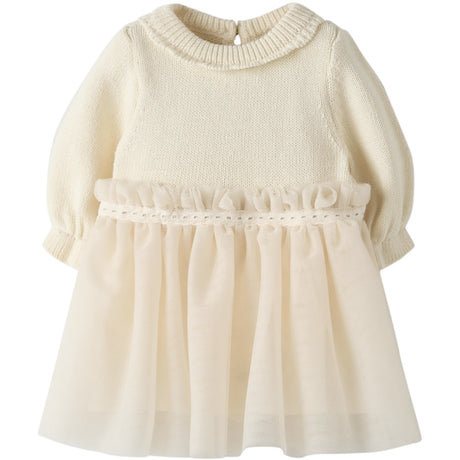 Lil'Atelier Pistachio Shell Nbfsarina Ls Stickad Body Klänning Lil