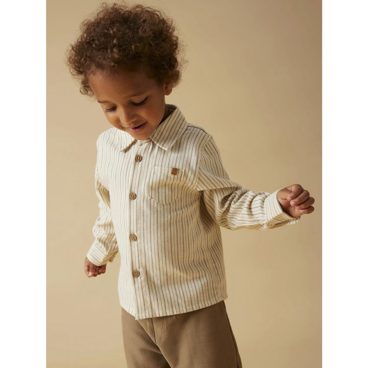 Lil'Atelier Turtledove Sepia Tint Nmmfelixo Ls Skjorta Lil