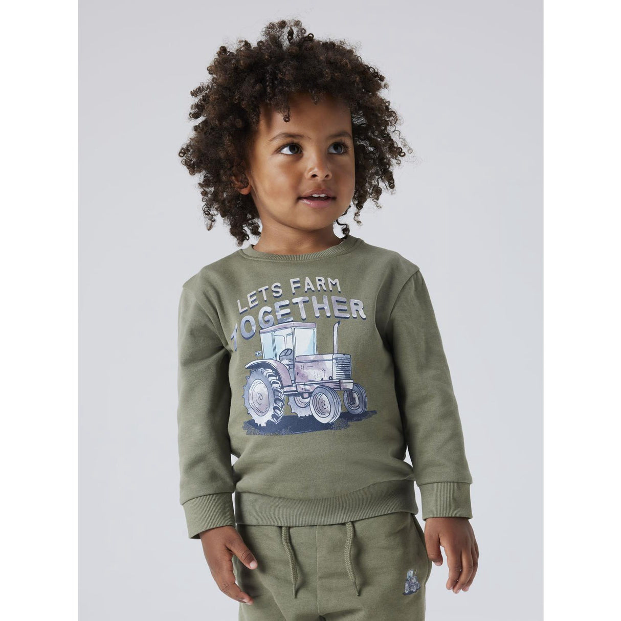 Name It Dusty Olive Nmmnash Ls Nreg Swe Bru