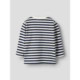 Name It Navy Blazer Bright White Nmmnelson Ls Nreg Topp