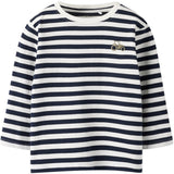 Name It Navy Blazer Bright White Nmmnelson Ls Nreg Topp