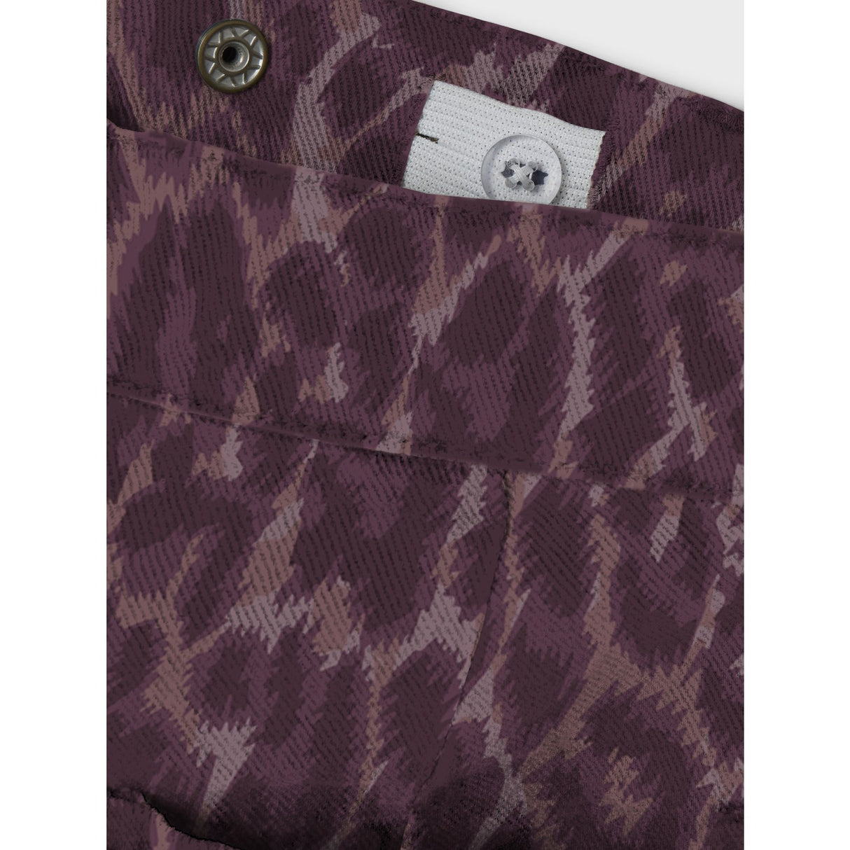 Name It Burgundy Leo Nkfrose Wide Leo Twill Byxor 4002-Td R