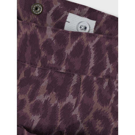 Name It Burgundy Leo Nkfrose Wide Leo Twill Byxor 4002-Td R