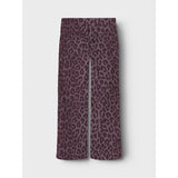 Name It Burgundy Leo Nkfrose Wide Leo Twill Byxor 4002-Td R