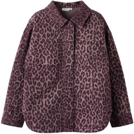 Name It Burgundy Leo Nkfleo Twill Shacket 4002-Td