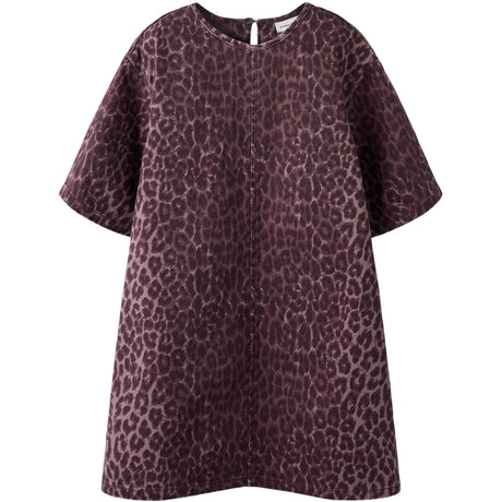 Name It Burgundy Leo Nkfleo Twill Klänning 4002-Td