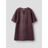 Name It Burgundy Leo Nkfleo Twill Klänning 4002-Td