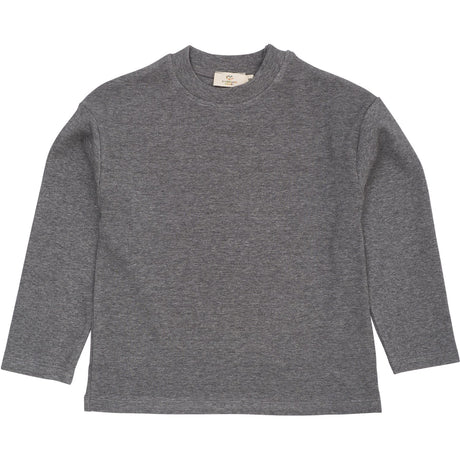 COPENHAGEN COLORS Grey Mel Modal Rib Ls Blus W. Drop Shoulder