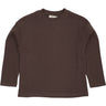 COPENHAGEN COLORS Dk Brown Modal Rib Ls Blus W. Drop Shoulder