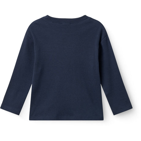 COPENHAGEN COLORS Navy Modal Rib Ls Blus W. Drop Shoulder