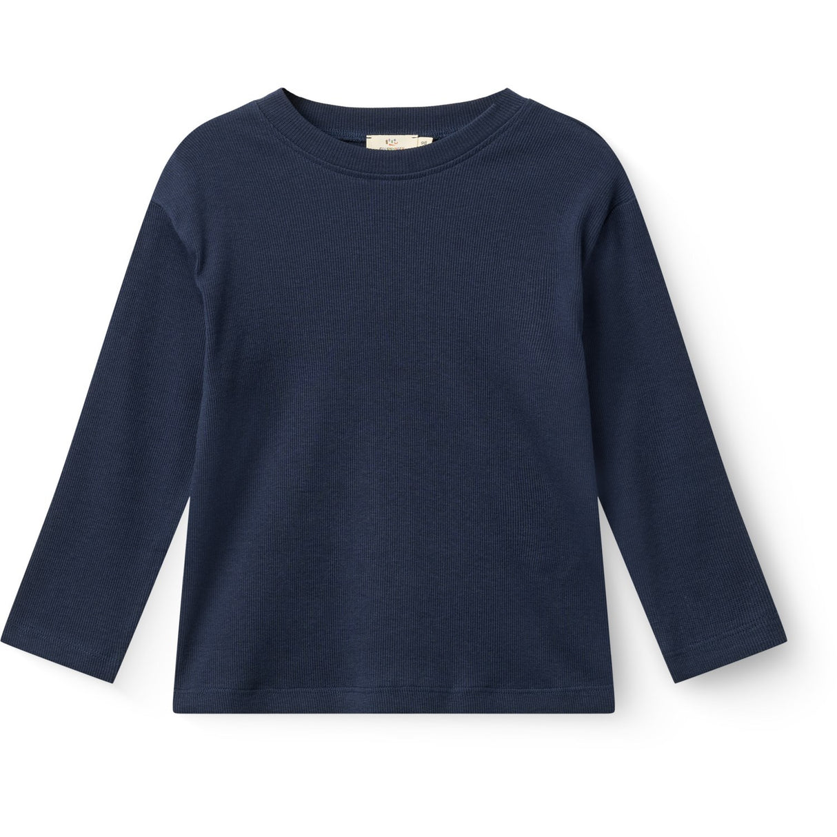 COPENHAGEN COLORS Navy Modal Rib Ls Blus W. Drop Shoulder