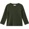 COPENHAGEN COLORS Dk Green Modal Rib Ls Blus W. Drop Shoulder