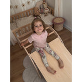 Woobiboo Natural Montessori Wooden Rocker Med Slide-Climber L