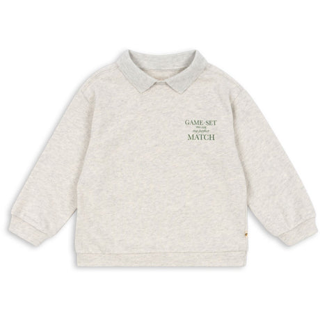 Konges Sløjd Off White Melange Spotty Ls Pikétröja GOTS