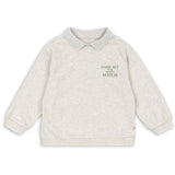 Konges Sløjd Off White Melange Spotty Ls Pikétröja GOTS