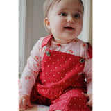 Konges Sløjd Strawberry Dot Nola Overalls GOTS