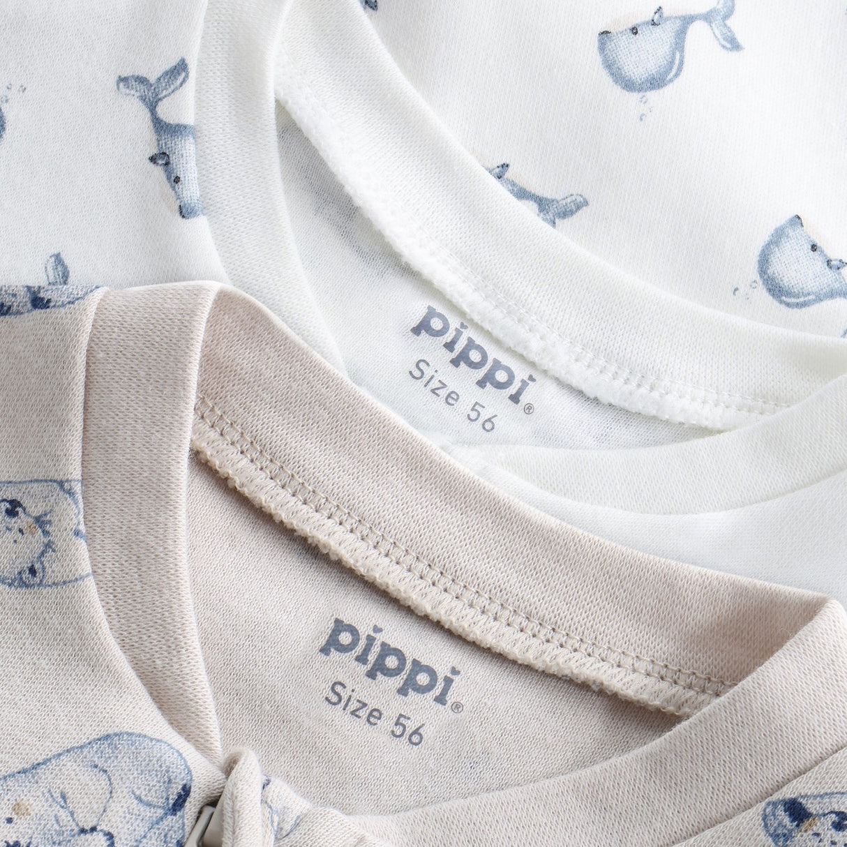 Pippi Flint Stone Nattdräkt -Zipper (2-Pack)