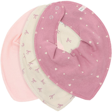 Pippi Mauve Orchid Bandana Tyg Haklapp Girl - Aop (3-Pack)