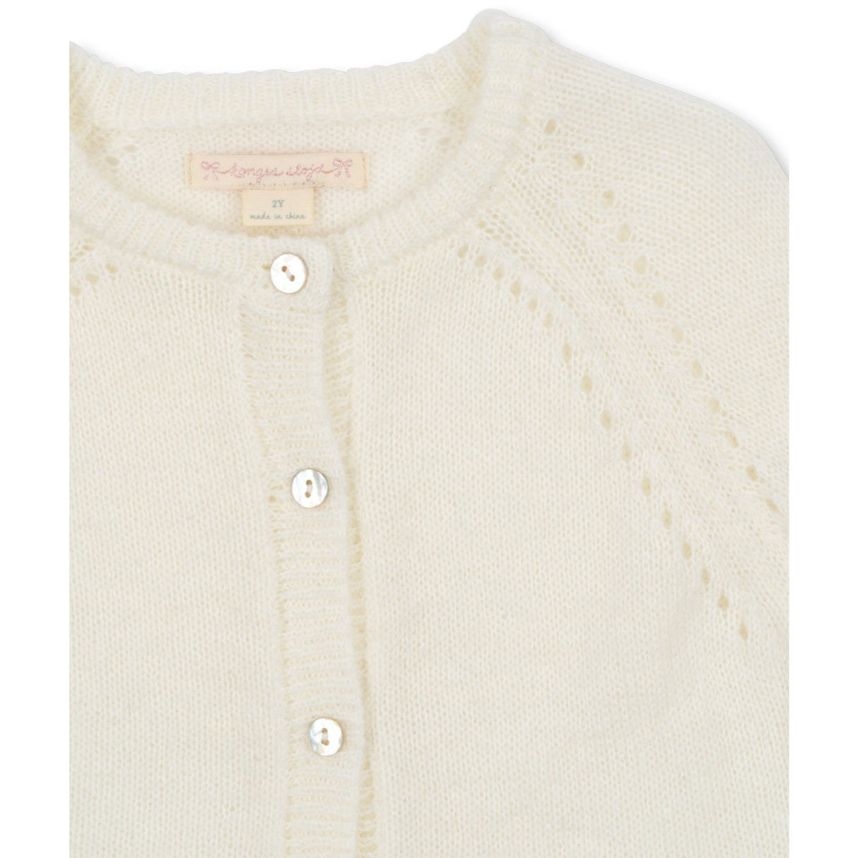 Konges Sløjd Bright White Minia Frill Cardigan