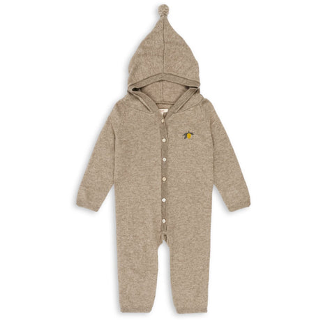 Konges Sløjd Light Brown Mattou Stickad Onesie