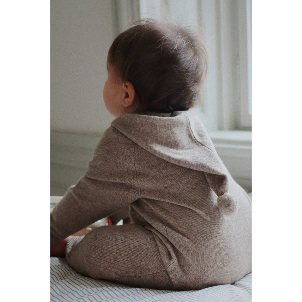 Konges Sløjd Light Brown Mattou Stickad Onesie