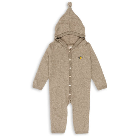 Konges Sløjd Light Brown Mattou Stickad Onesie