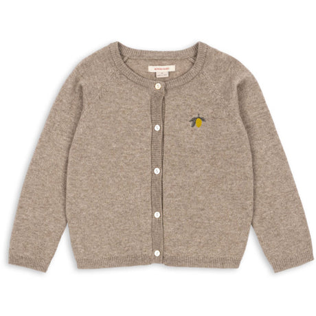 Konges Sløjd Light Brown Mattou Stickad Cardigan