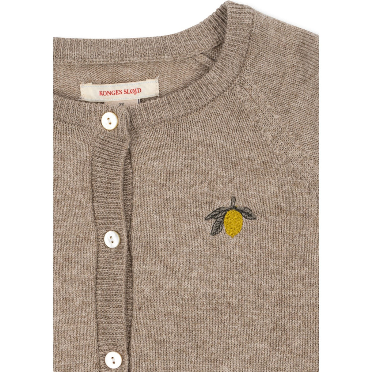 Konges Sløjd Light Brown Mattou Stickad Cardigan