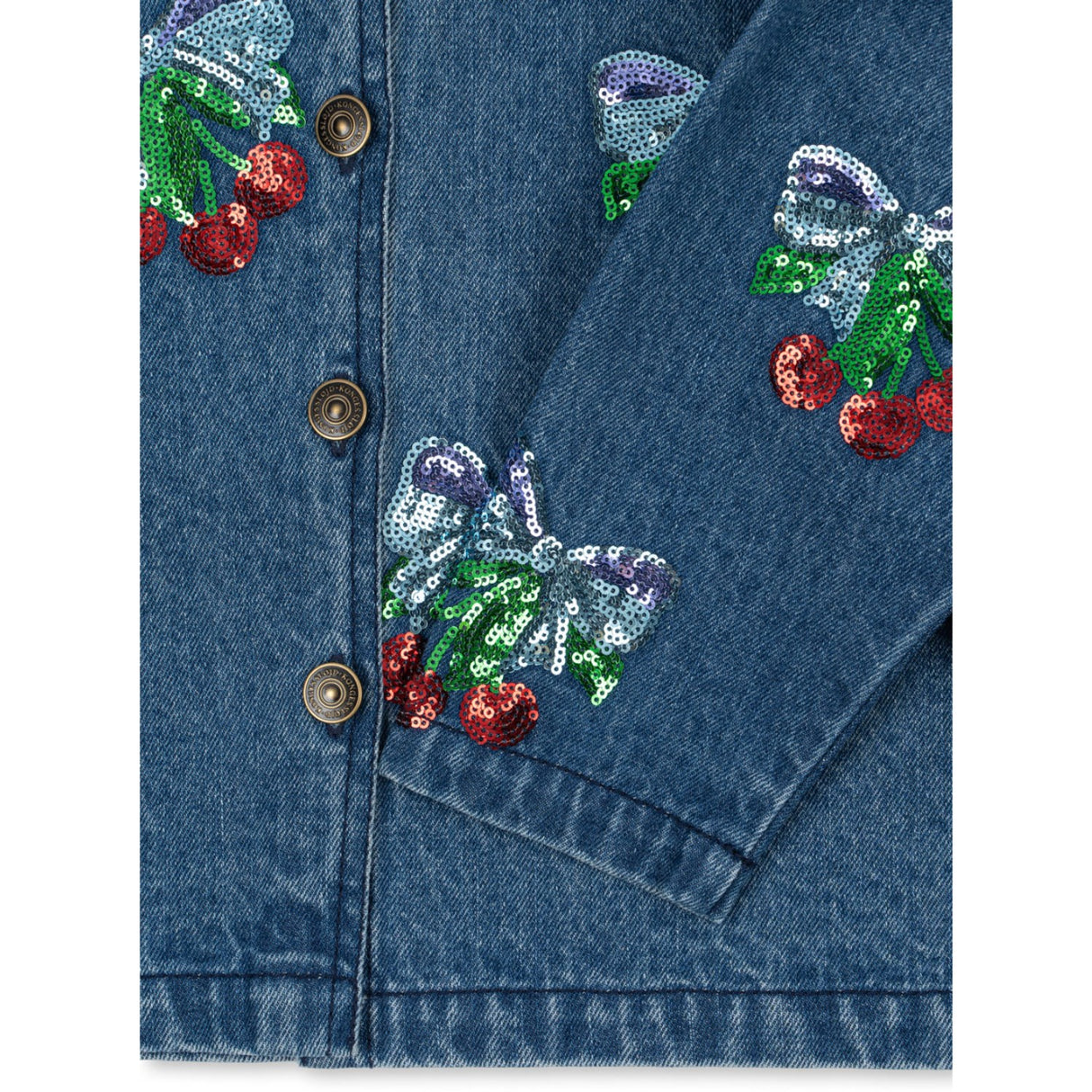 Konges Sløjd Amarena Sequin Magot Paljet Denim Jacka GOTS