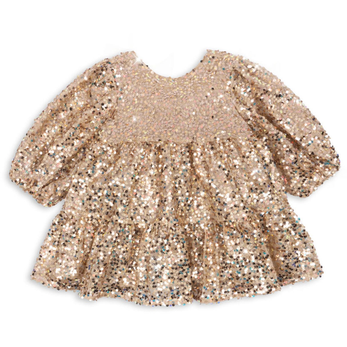 Konges Sløjd Gold Glitter Lila Sequins Rosett Klänning