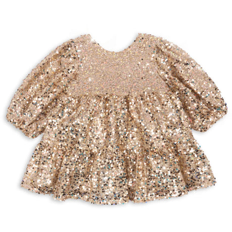 Konges Sløjd Gold Glitter Lila Sequins Rosett Klänning