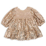 Konges Sløjd Gold Glitter Lila Sequins Rosett Klänning
