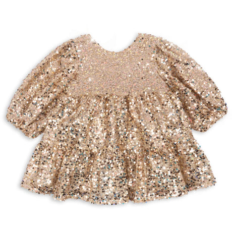 Konges Sløjd Gold Glitter Lila Sequins Rosett Klänning