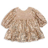 Konges Sløjd Gold Glitter Lila Sequins Rosett Klänning