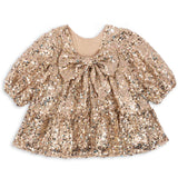 Konges Sløjd Gold Glitter Lila Sequins Rosett Klänning
