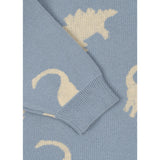 Konges Sløjd Dino Mist Lapis Stickad Sweater GOTS