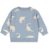 Konges Sløjd Dino Mist Lapis Stickad Sweater GOTS