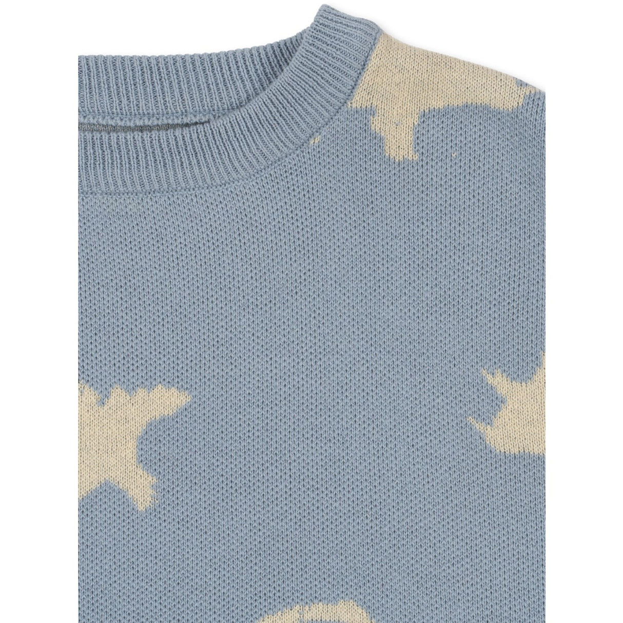 Konges Sløjd Dino Mist Lapis Stickad Sweater GOTS