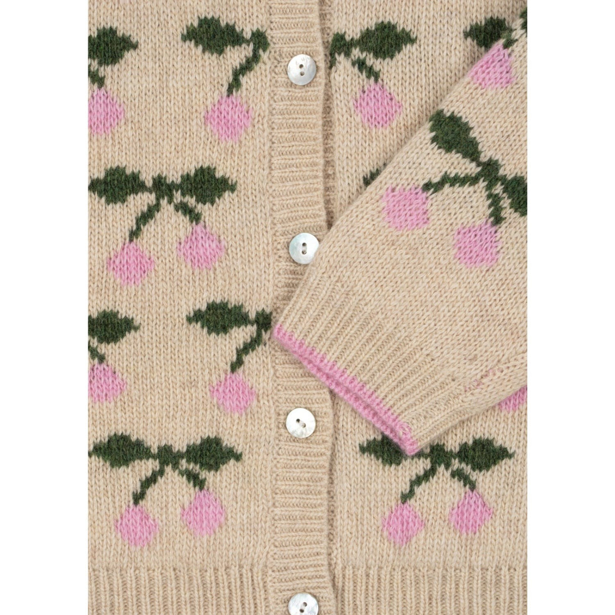 Konges Sløjd Cherry Belou Stickad Krage Cardigan