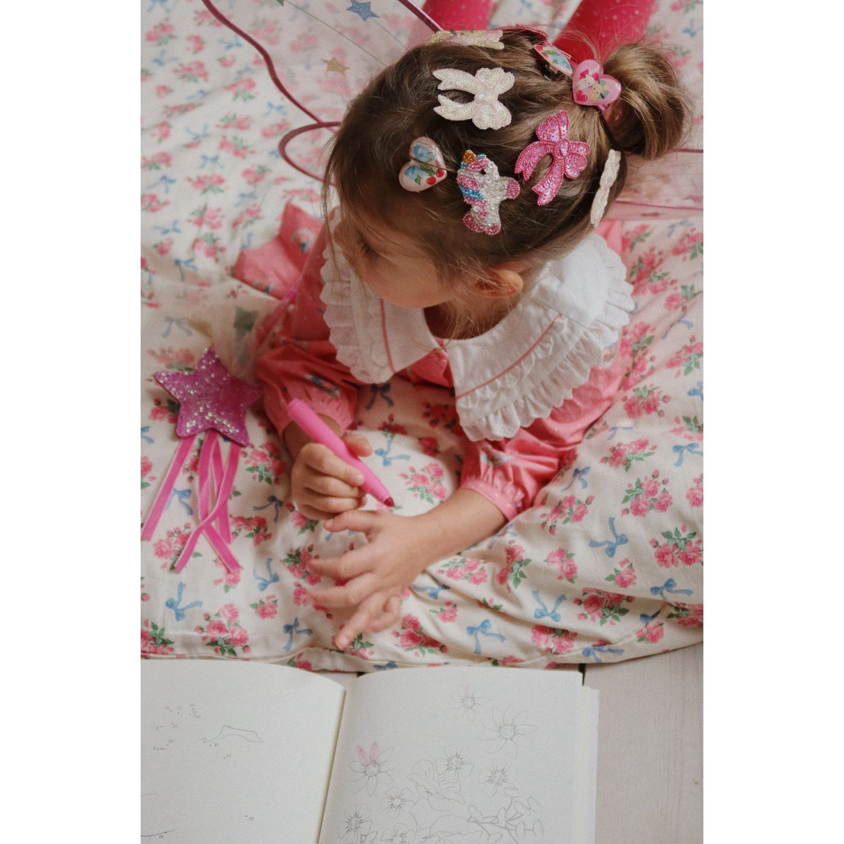 Konges Sløjd Rapture Rose 2 Pack Paljet Rosett Hair Clip