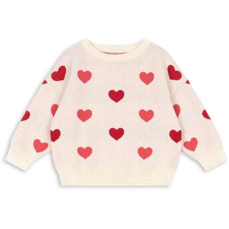 Konges Sløjd Coeur Coloré Duo Pink Lapis Stickad Sweater GOTS