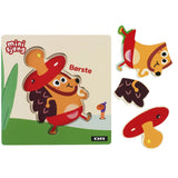 DR Träpussel, 3 delar, pensel