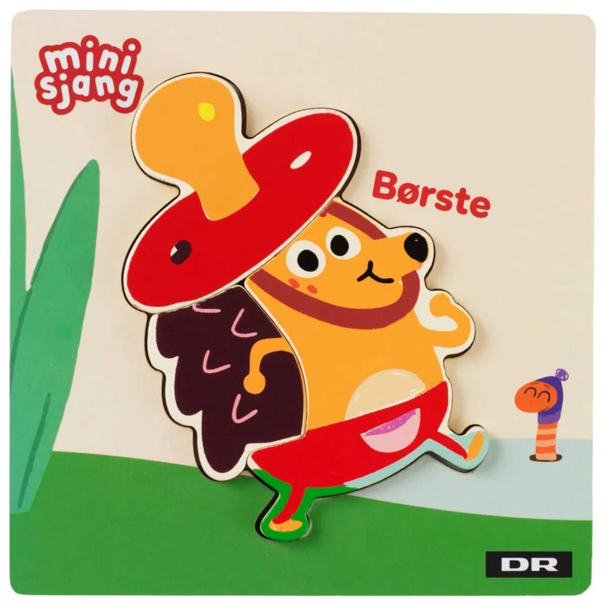 DR Träpussel, 3 delar, pensel