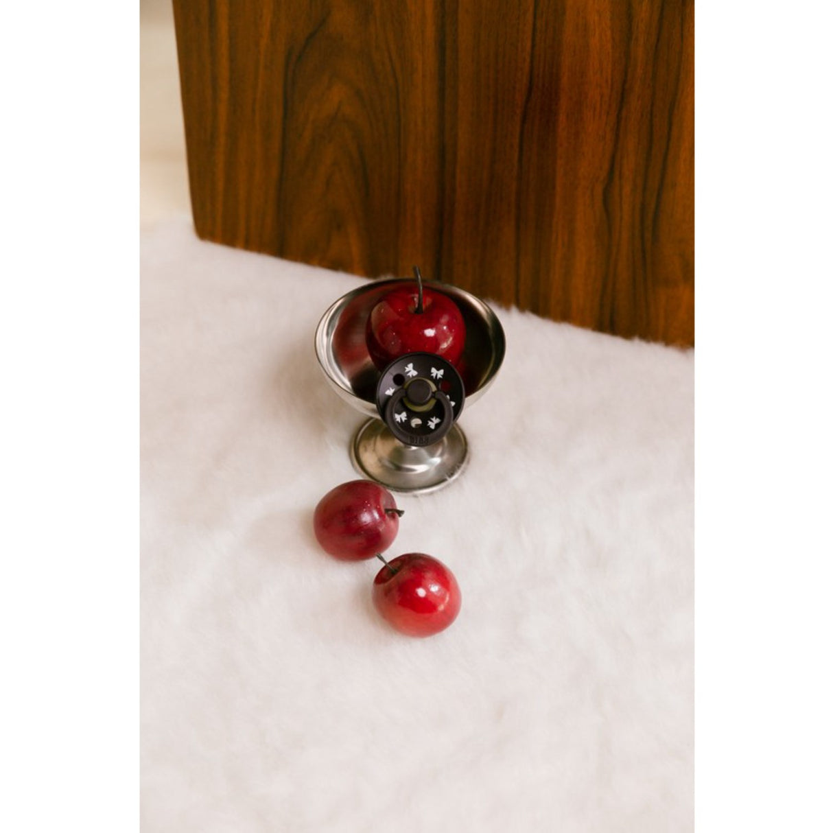 Bibs Ivory/Plum Napp Colour Holiday Rosett 2-Pack Latex