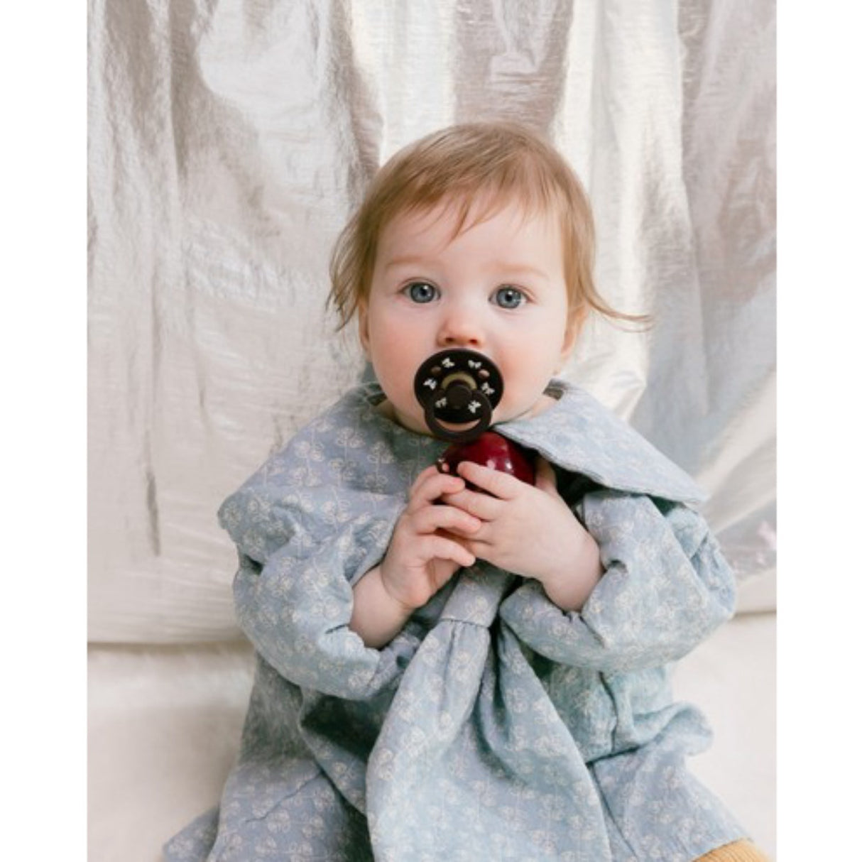 Bibs Ivory/Plum Napp Colour Holiday Rosett 2-Pack Latex