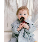 Bibs Ivory/Plum Napp Colour Holiday Rosett 2-Pack Latex